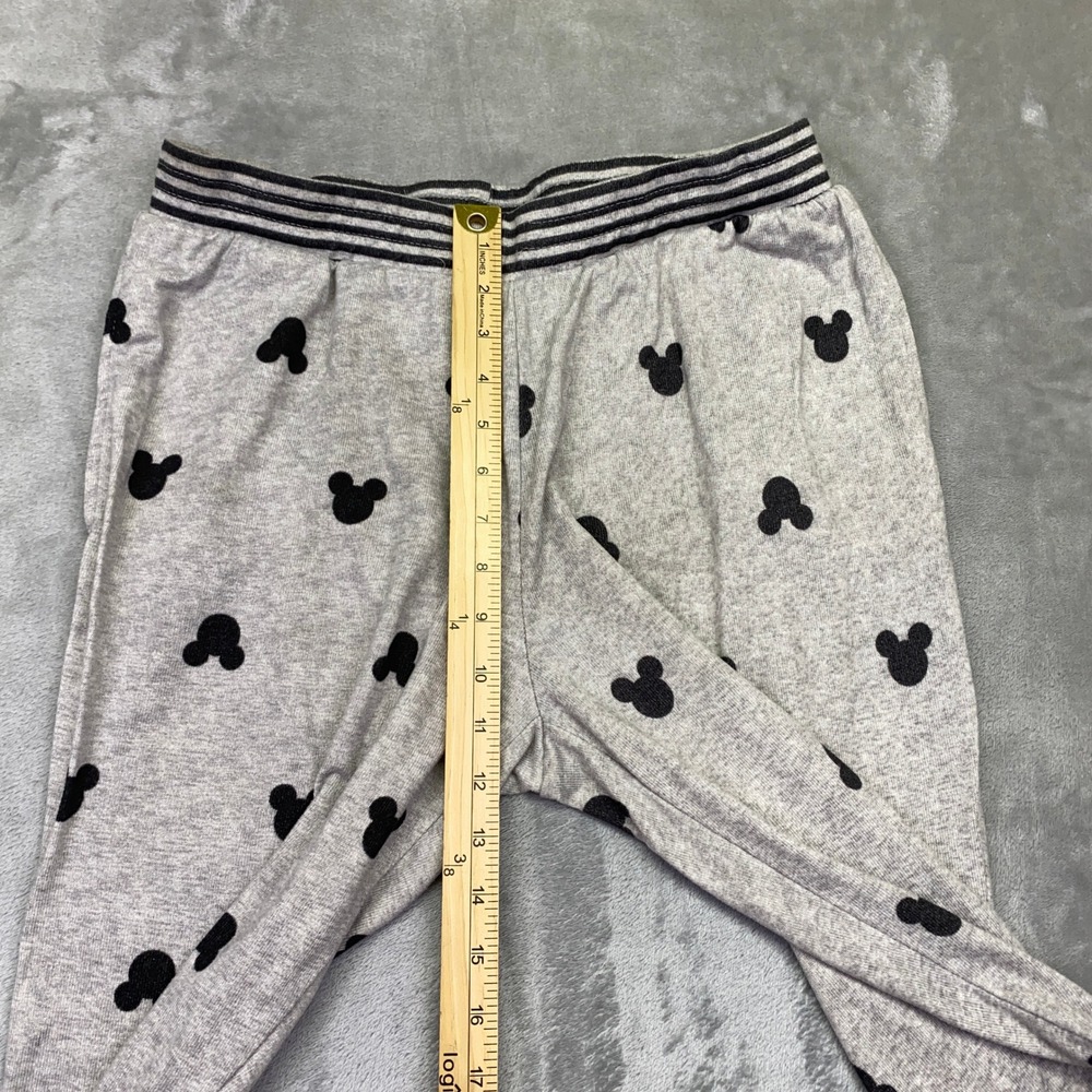Disney Mickey Mouse Pajama‎ Set Gray Long Sleeve Top Pants Women's Medium - Picture 10 of 16
